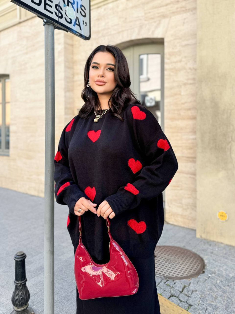 Красивый вязаный костюм с юбкой AMU-A010T1050 Красивый вязаный костюм с юбкой AMU-A010T1050