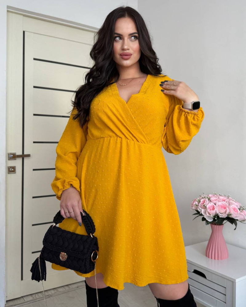 Платье с V-образным вырезом PRA-A1372T490 Платье с V-образным вырезом PRA-A1372T490