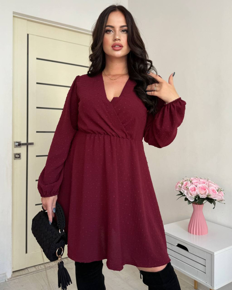 Платье с V-образным вырезом PRA-A1372T490 Платье с V-образным вырезом PRA-A1372T490