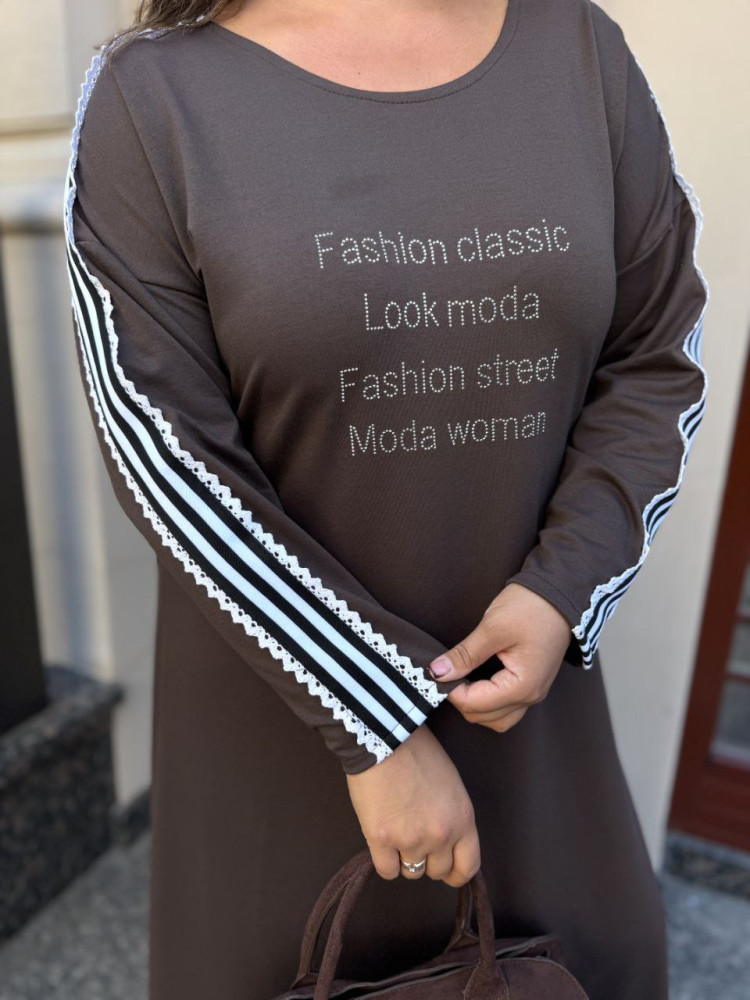 Платье с кружевом на рукавах ZP-A1315T530 Платье с кружевом на рукавах ZP-A1315T530