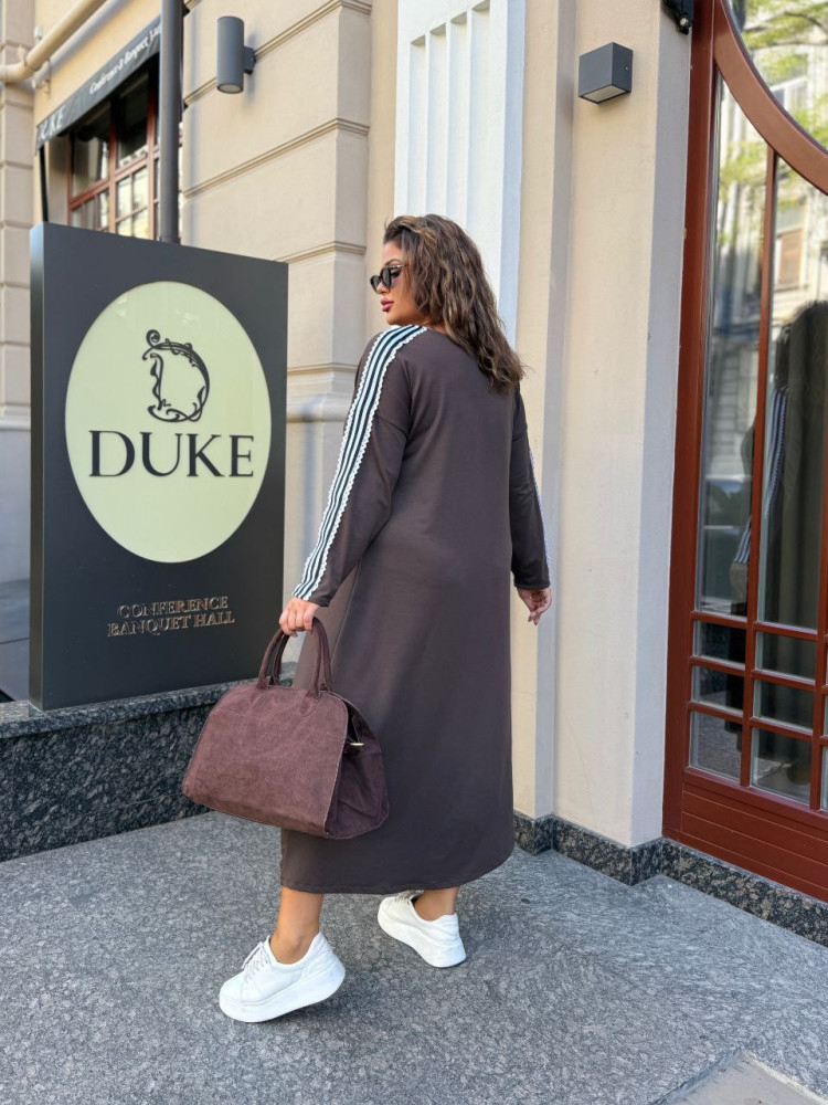 Платье с кружевом на рукавах ZP-A1315T530 Платье с кружевом на рукавах ZP-A1315T530