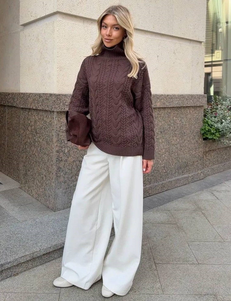 Оверсайз свитер с высоким горлом KC-A0508T900 Оверсайз свитер с высоким горлом KC-A0508T900