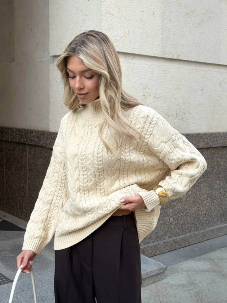 Оверсайз свитер с высоким горлом KC-A0508T900 Оверсайз свитер с высоким горлом KC-A0508T900