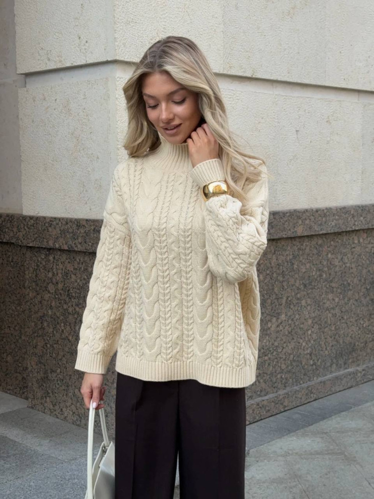 Оверсайз свитер с высоким горлом KC-A0508T900 Оверсайз свитер с высоким горлом KC-A0508T900