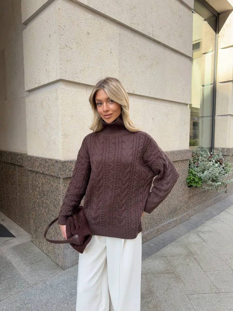 Оверсайз свитер с высоким горлом KC-A0508T900 Оверсайз свитер с высоким горлом KC-A0508T900