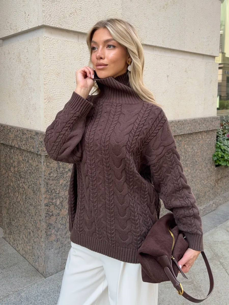 Оверсайз свитер с высоким горлом KC-A0508T900 Оверсайз свитер с высоким горлом KC-A0508T900