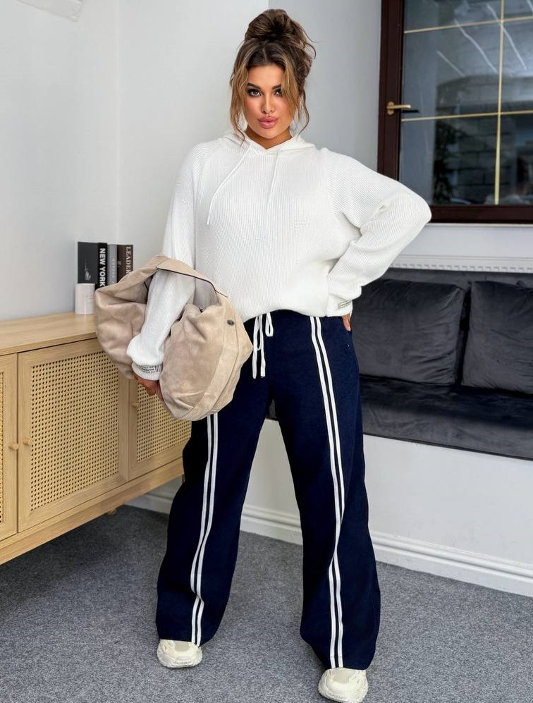 Брюки палаццо с лампасами CUR-A886T460 Брюки палаццо с лампасами CUR-A886T460