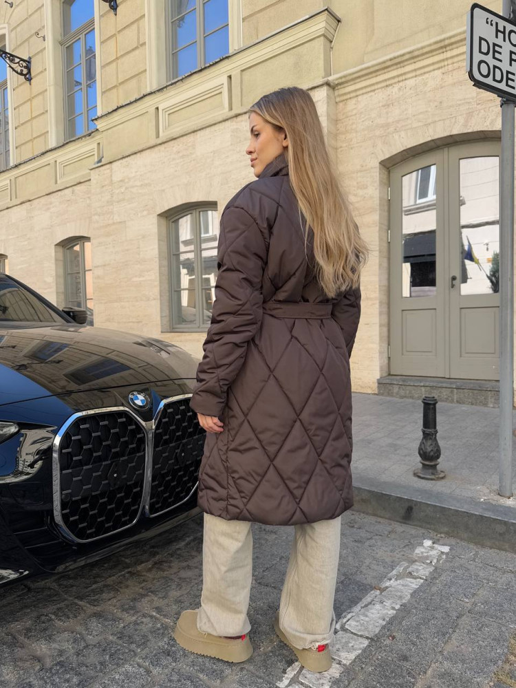 Стильное стеганное пальто oversize AM-A5.337T1100 Стильное стеганное пальто oversize AM-A5.337T1100