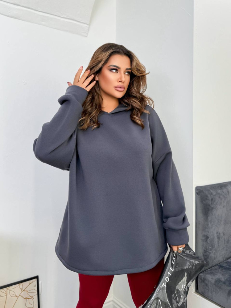 Однотонный оверсайз худи ET-A8915T450 Однотонный оверсайз худи ET-A8915T450