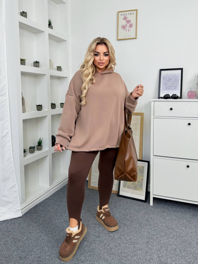 Однотонный оверсайз худи ET-A8915T450 Однотонный оверсайз худи ET-A8915T450