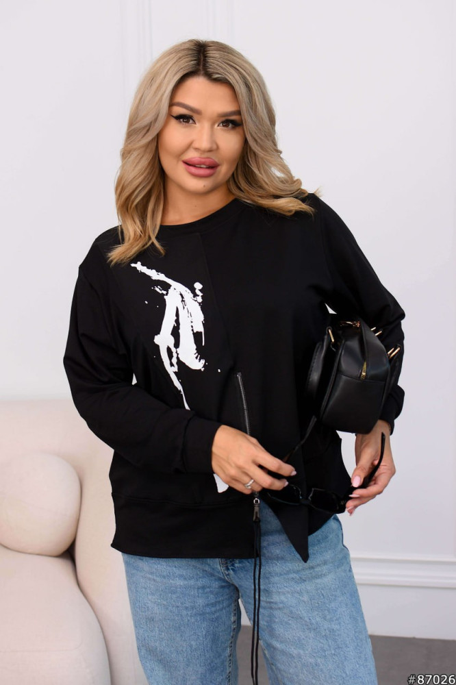 Кофта с молнией посередине VL-A1119T450 Кофта с молнией посередине VL-A1119T450