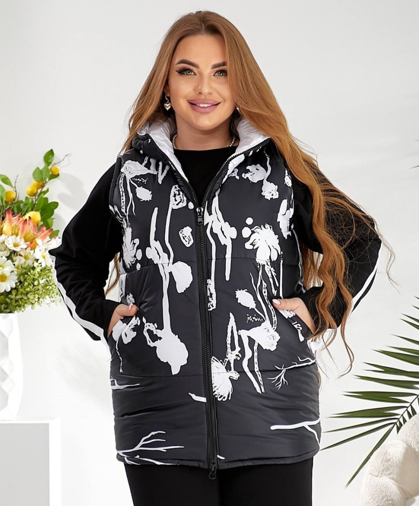 Женская прямая жилетка OLD-A7009T25 Женская прямая жилетка OLD-A7009T25