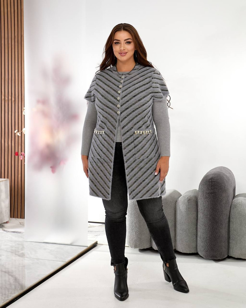 Подовжена жилетка альпака MAX-A919T1100 Подовжена жилетка альпака MAX-A919T1100