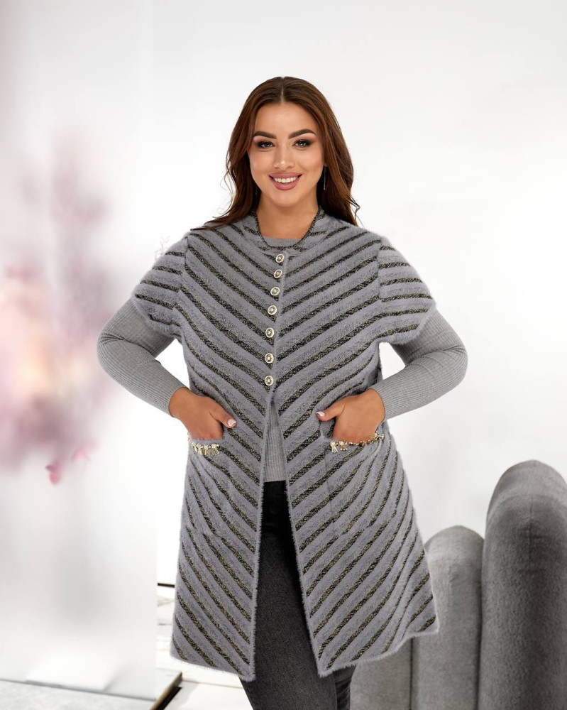 Подовжена жилетка альпака MAX-A919T1100 Подовжена жилетка альпака MAX-A919T1100