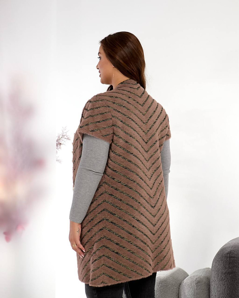 Подовжена жилетка альпака MAX-A919T1100 Подовжена жилетка альпака MAX-A919T1100