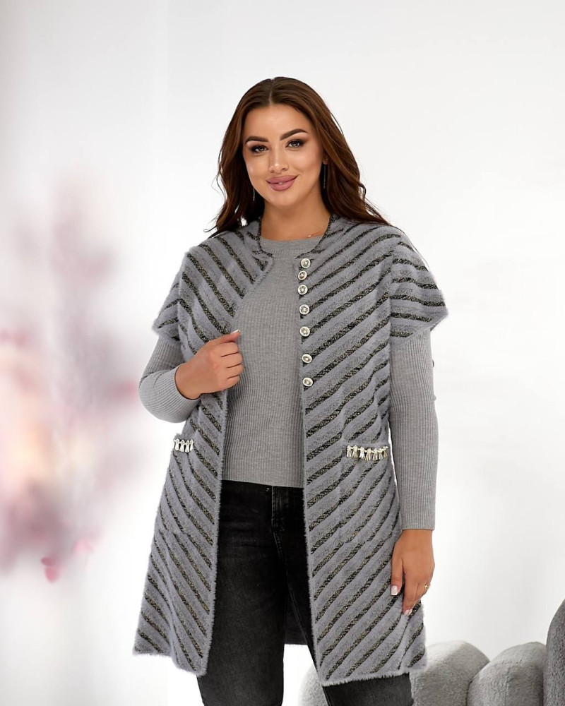 Подовжена жилетка альпака MAX-A919T1100 Подовжена жилетка альпака MAX-A919T1100