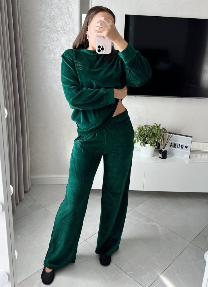 Велюровий прогулянковий костюм AMU-A028T1199 Велюровий прогулянковий костюм AMU-A028T1199