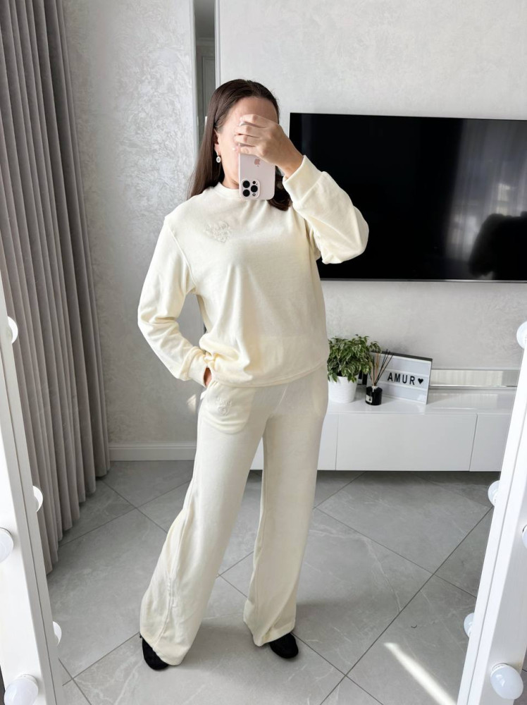 Велюровий прогулянковий костюм AMU-A028T1199 Велюровий прогулянковий костюм AMU-A028T1199