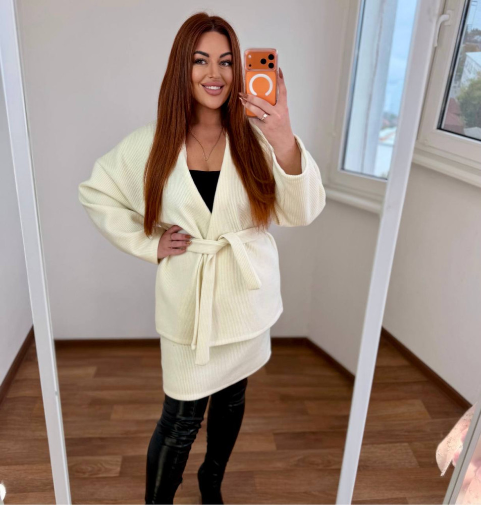 Кашеміровий костюм з спідницею MA-N2147T600 Кашеміровий костюм з спідницею MA-N2147T600