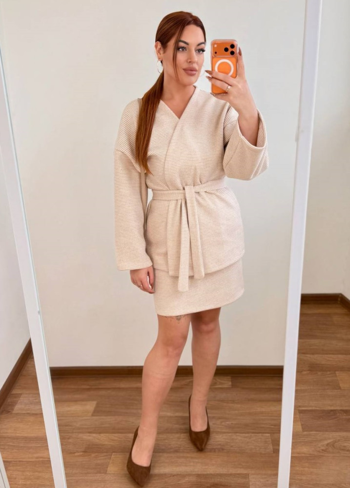 Кашеміровий костюм з спідницею MA-N2147T600 Кашеміровий костюм з спідницею MA-N2147T600