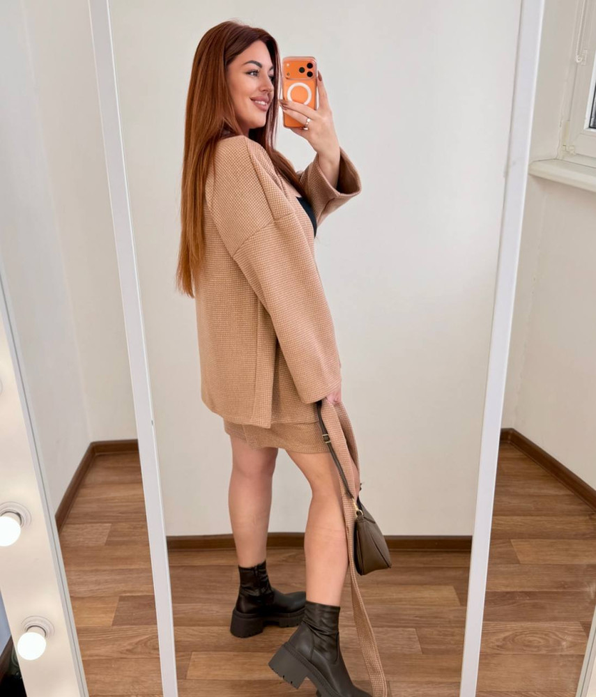 Кашеміровий костюм з спідницею MA-N2147T600 Кашеміровий костюм з спідницею MA-N2147T600