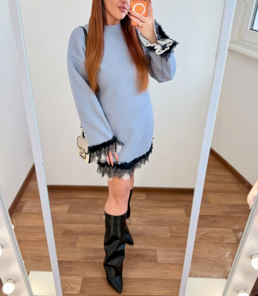 Кашемірова сукня з мереживом MA-N2148T600 Кашемірова сукня з мереживом MA-N2148T600