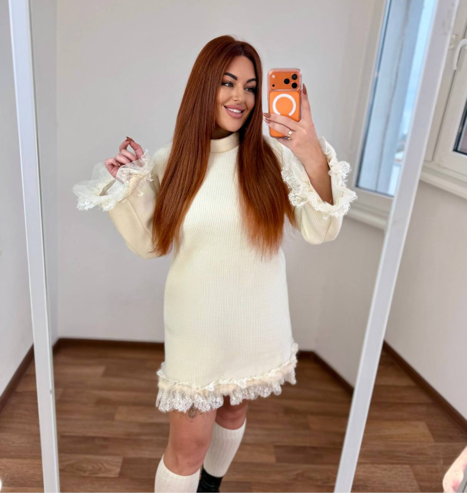 Кашемірова сукня з мереживом MA-N2148T600 Кашемірова сукня з мереживом MA-N2148T600