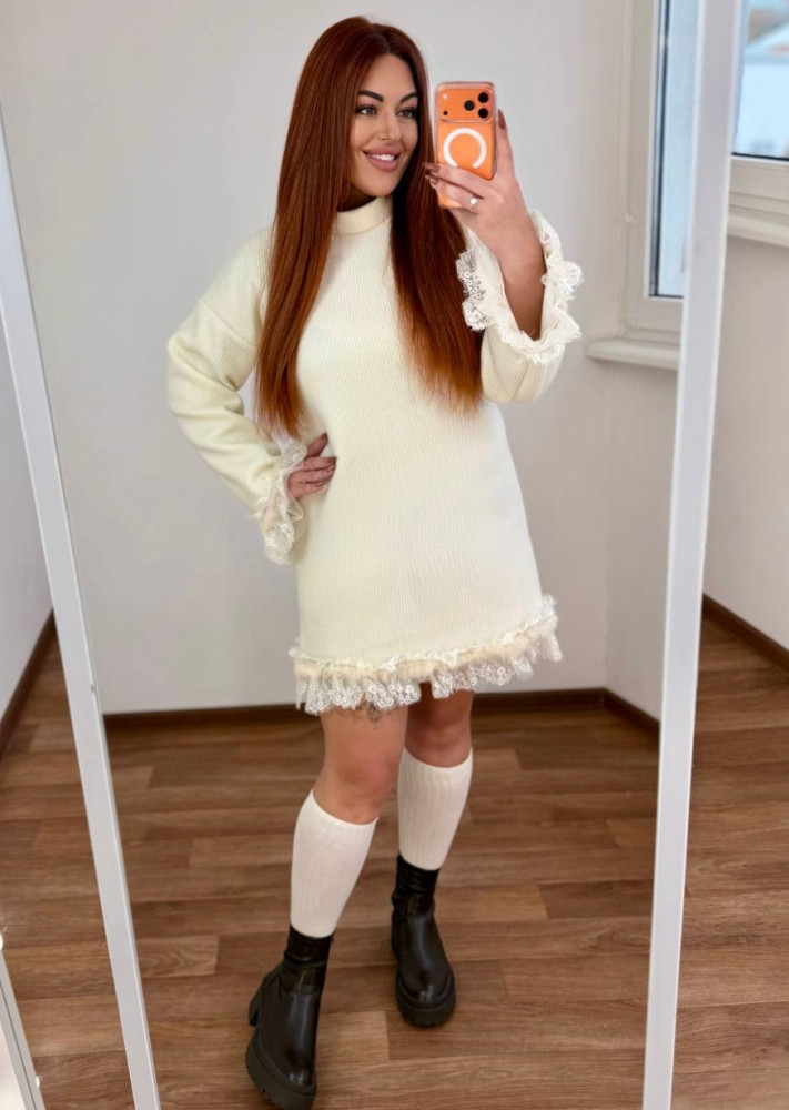 Кашемірова сукня з мереживом MA-N2148T600 Кашемірова сукня з мереживом MA-N2148T600