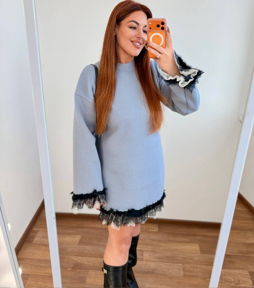 Кашемірова сукня з мереживом MA-N2148T600 Кашемірова сукня з мереживом MA-N2148T600