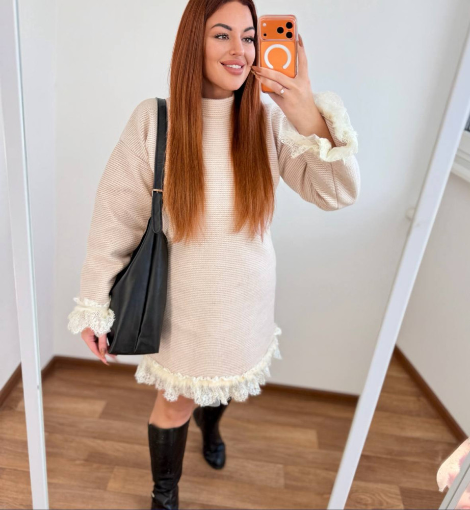 Кашемірова сукня з мереживом MA-N2148T600 Кашемірова сукня з мереживом MA-N2148T600