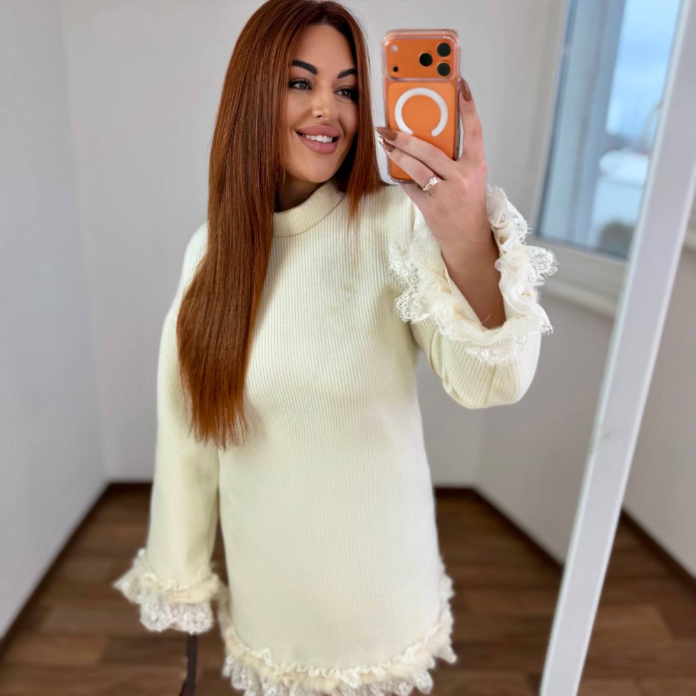 Кашемірова сукня з мереживом MA-N2148T600 Кашемірова сукня з мереживом MA-N2148T600