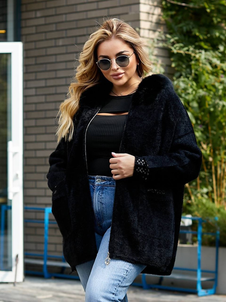 Кофта Альпака с мехом MAX-A914T1450 Кофта Альпака с мехом MAX-A914T1450