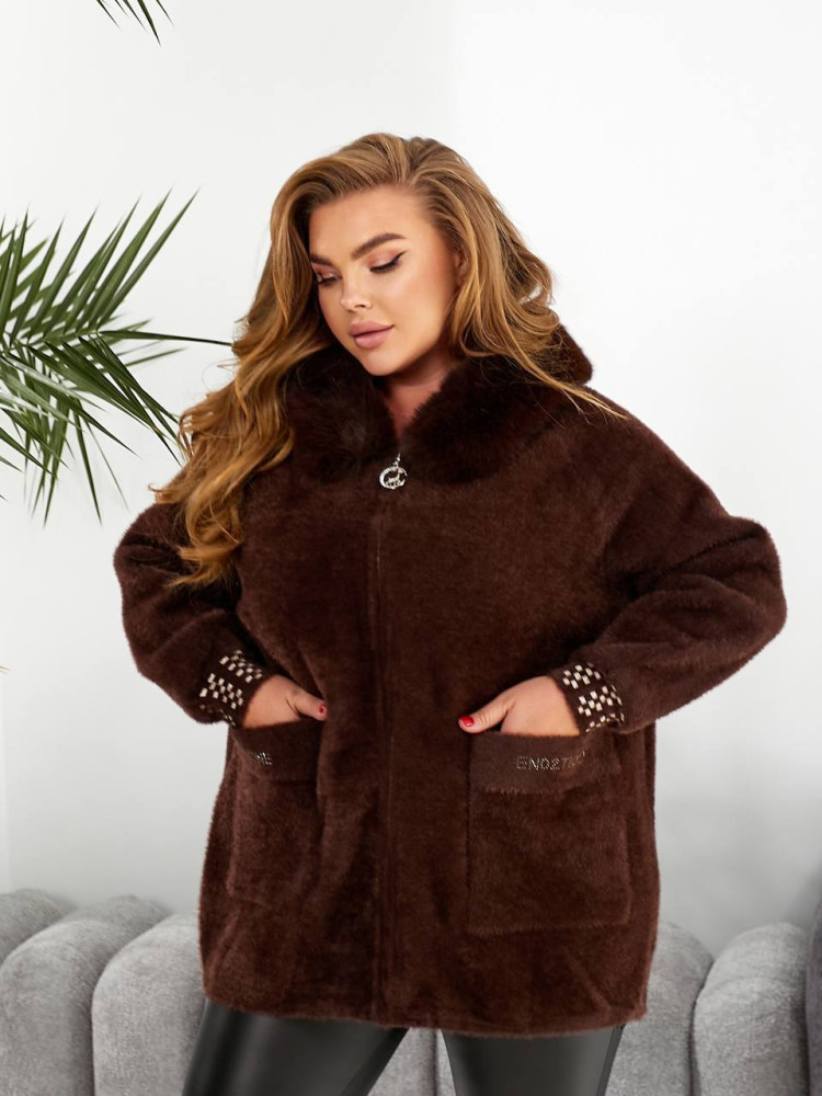 Кофта Альпака с мехом MAX-A914T1450 Кофта Альпака с мехом MAX-A914T1450