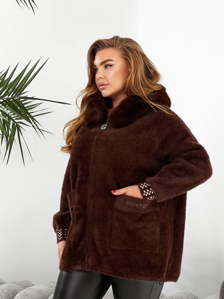 Кофта Альпака с мехом MAX-A914T1450 Кофта Альпака с мехом MAX-A914T1450