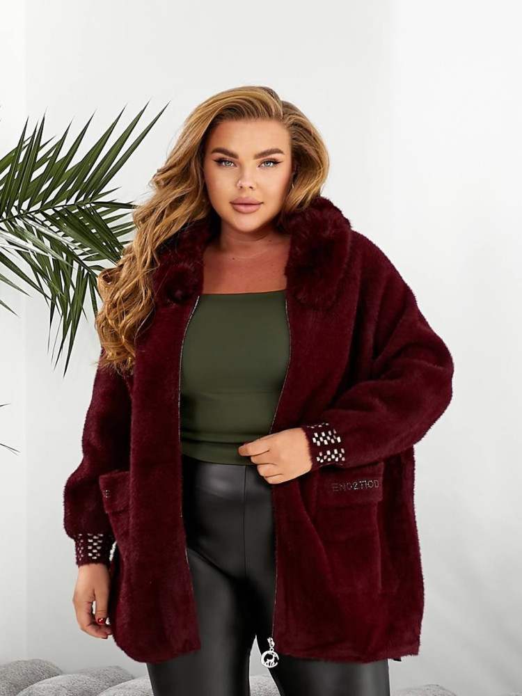 Кофта Альпака с мехом MAX-A914T1450 Кофта Альпака с мехом MAX-A914T1450