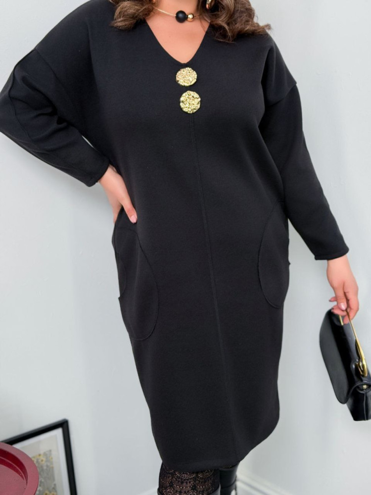 Ангоровое платье с пуговицами ZP-A1319T13.5 Ангоровое платье с пуговицами ZP-A1319T13.5