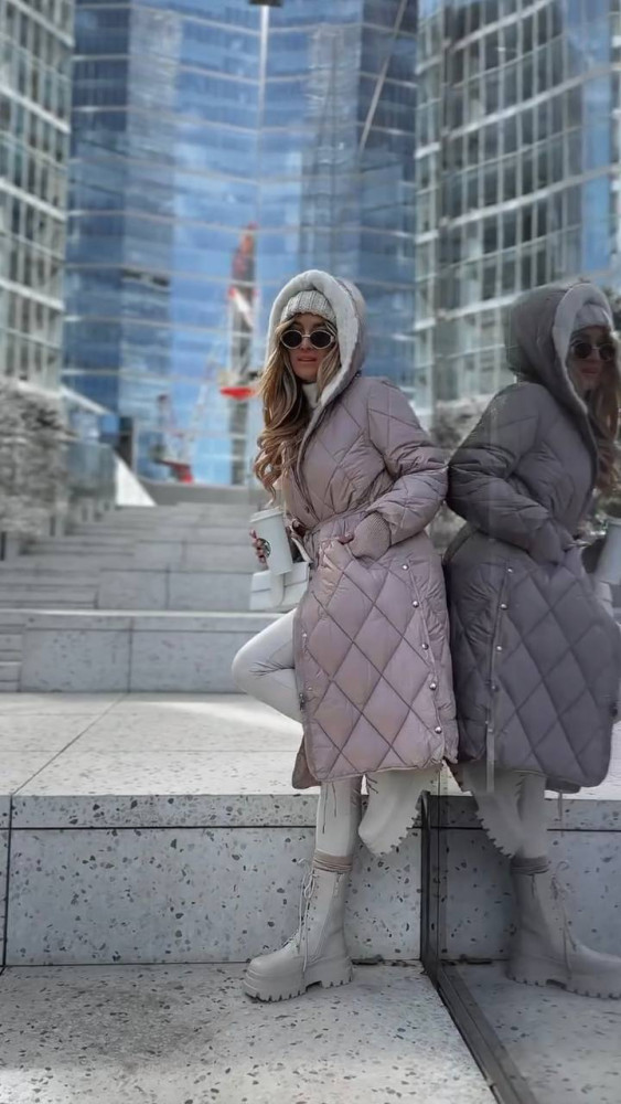 Тепла довга куртка на хутрі EST-A5719T1450 Тепла довга куртка на хутрі EST-A5719T1450