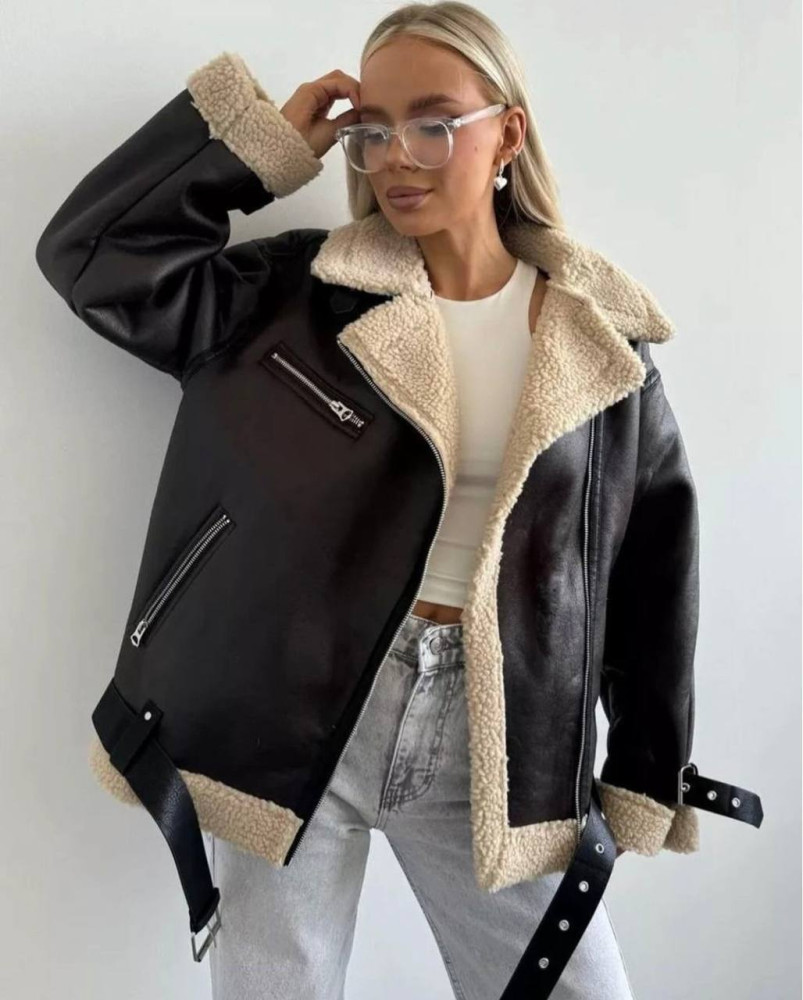 Модна жіноча дублянка GN-A1189T1100 Модна жіноча дублянка GN-A1189T1100