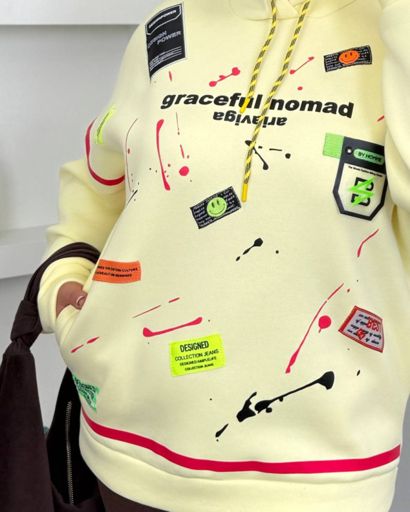 Яркий худи на флисе DOL-A394T790 Яркий худи на флисе DOL-A394T790