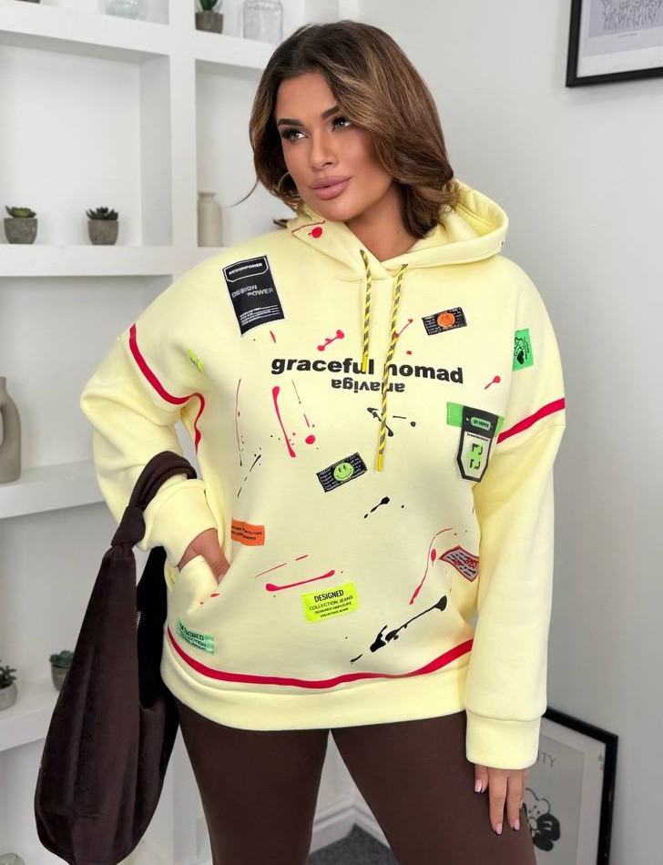 Яркий худи на флисе DOL-A394T790 Яркий худи на флисе DOL-A394T790