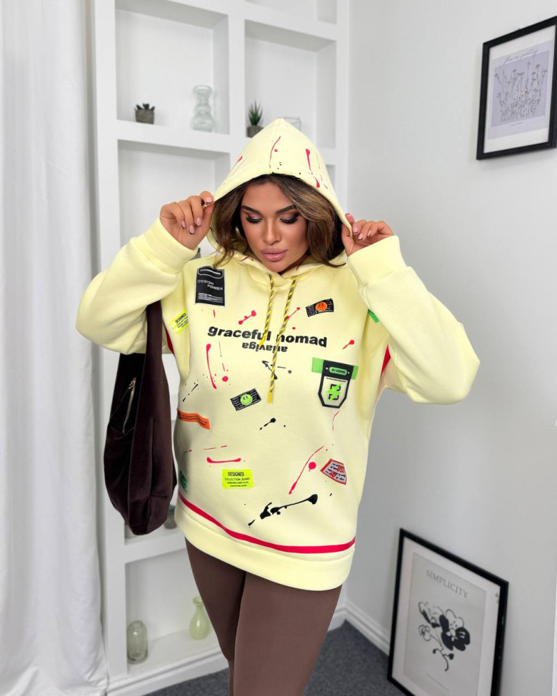 Яркий худи на флисе DOL-A394T790 Яркий худи на флисе DOL-A394T790