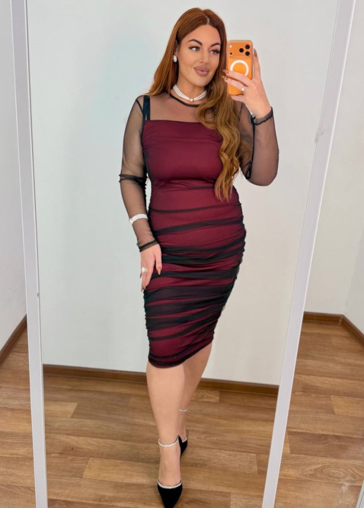 Коктейльное платье с сеткой MA-N2140T650 Коктейльное платье с сеткой MA-N2140T650