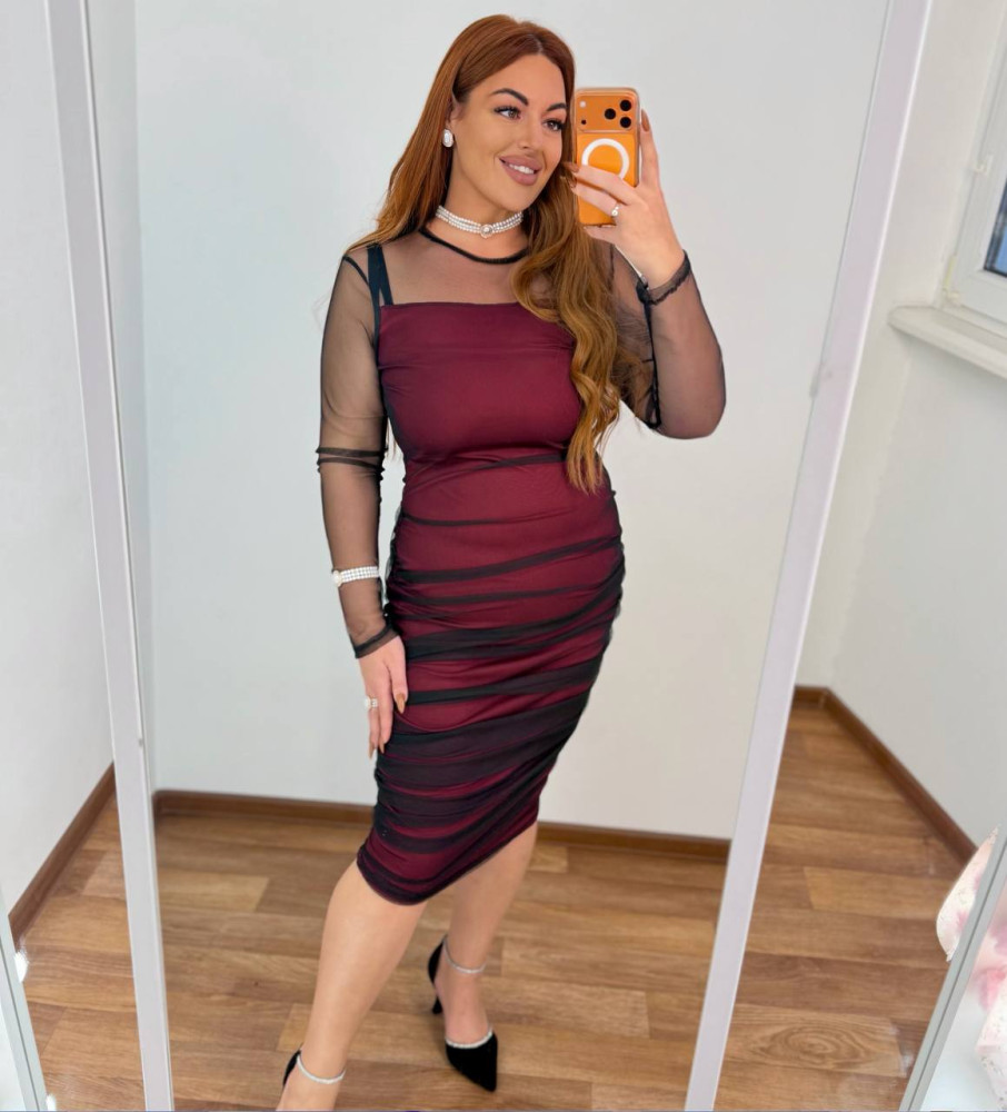 Коктейльное платье с сеткой MA-N2140T650 Коктейльное платье с сеткой MA-N2140T650