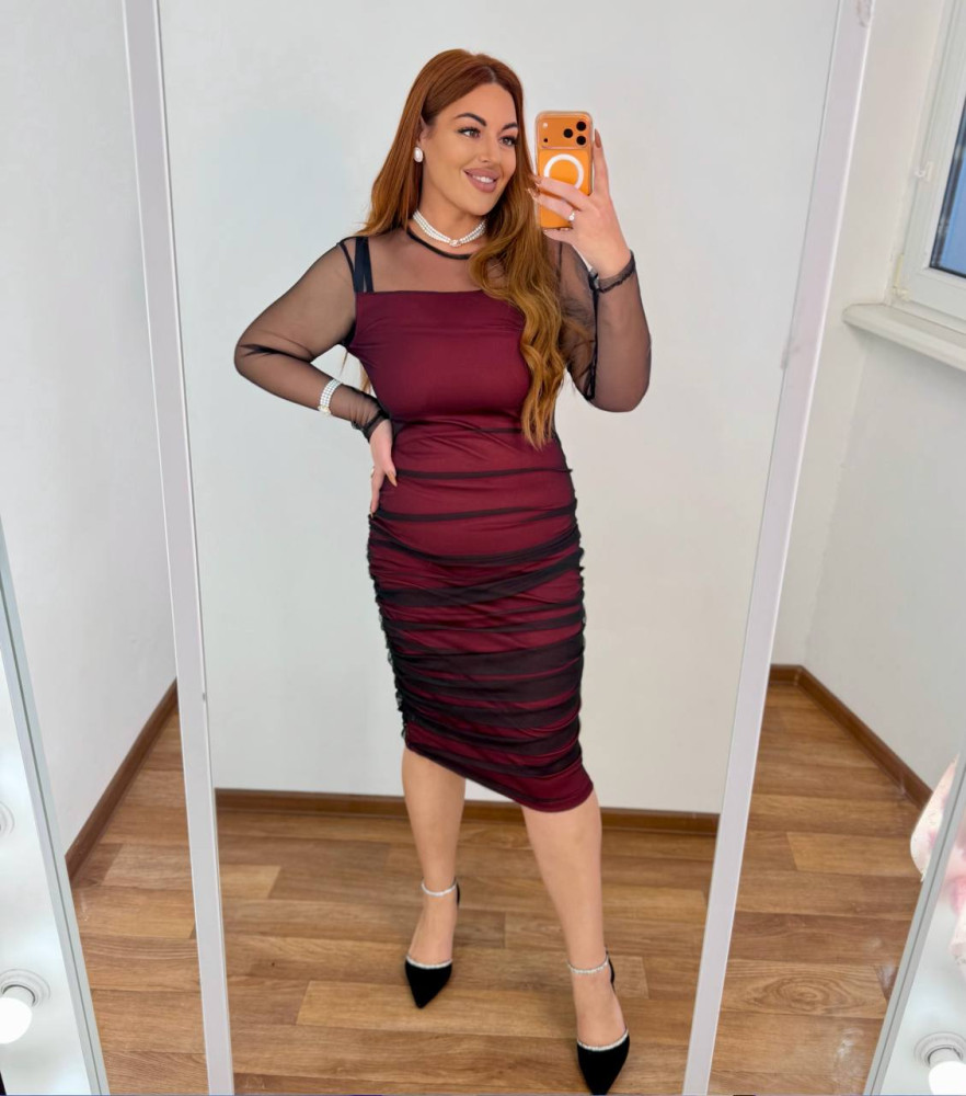 Коктейльное платье с сеткой MA-N2140T650 Коктейльное платье с сеткой MA-N2140T650