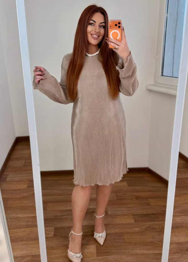 Свободное платье плиссе MA-N2150T450 Свободное платье плиссе MA-N2150T450