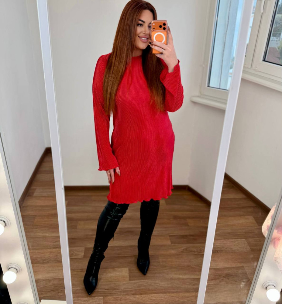 Свободное платье плиссе MA-N2150T450 Свободное платье плиссе MA-N2150T450