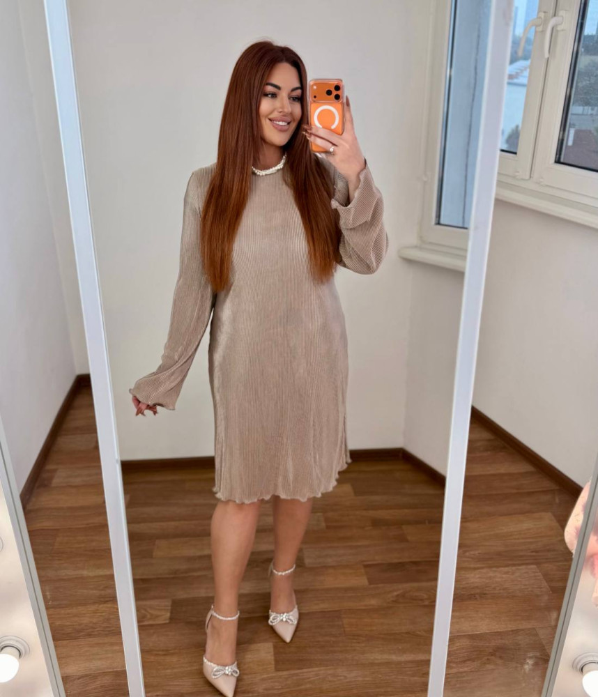 Свободное платье плиссе MA-N2150T450 Свободное платье плиссе MA-N2150T450