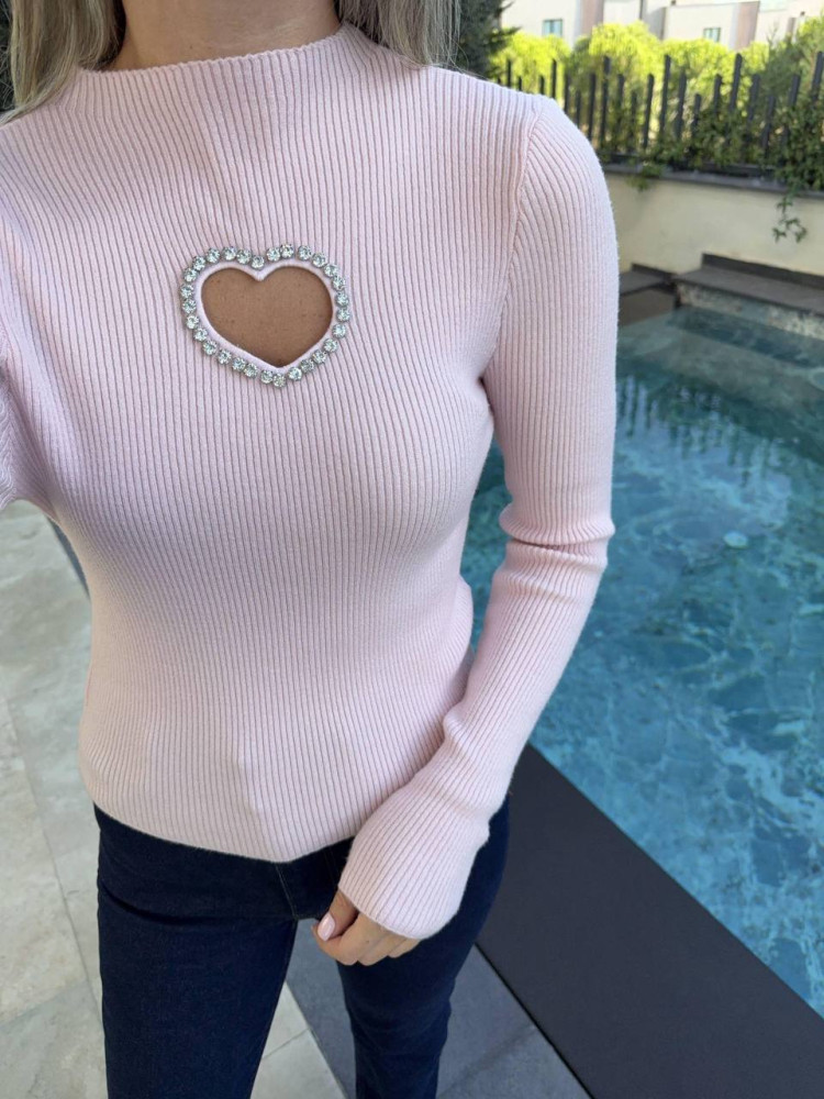 Базовий светр з сердечком AMU-A4810T499 Базовий светр з сердечком AMU-A4810T499