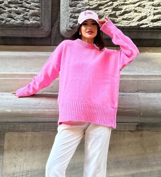 Довгий в'язаний светр AMU-A4737T599 Довгий в'язаний светр AMU-A4737T599