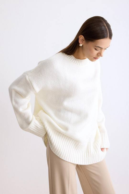 Довгий в'язаний светр AMU-A4737T599 Довгий в'язаний светр AMU-A4737T599